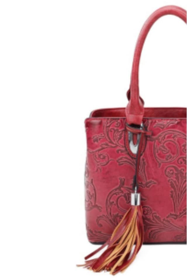 BOLSO MUJER ROJO CON TEXTURA