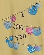 CAMISETA NIÑA I LOVE YOU CORAZONES