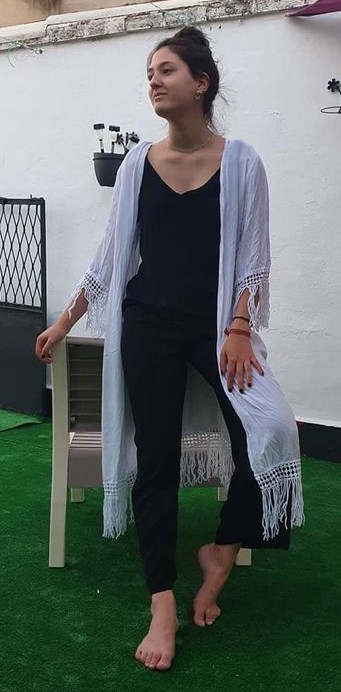 Kimono largo mujer con flecos