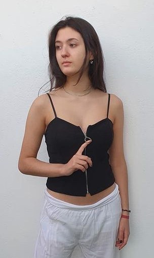 Top mujer cierre cremallera