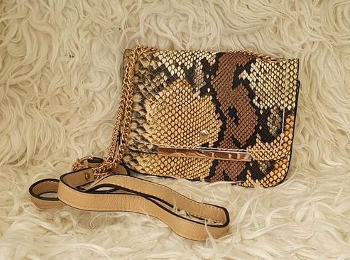 Bolso mujer animal print camel