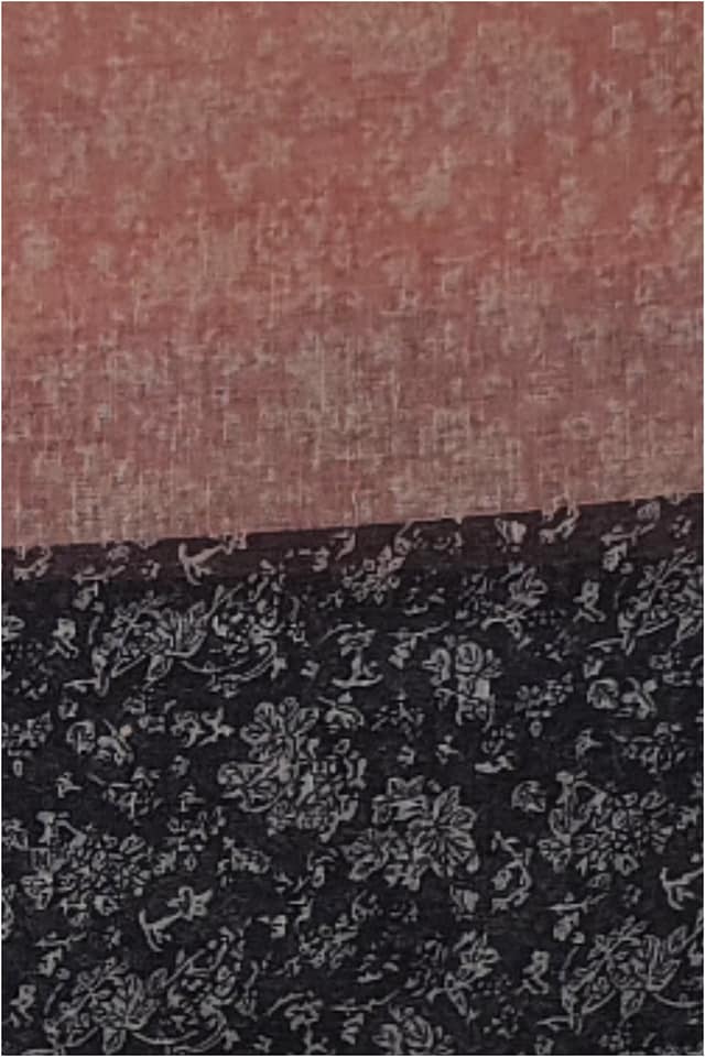 Pashmina estampada duo rosa negro