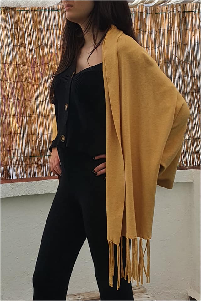 Chaqueta pashmina poncho mujer