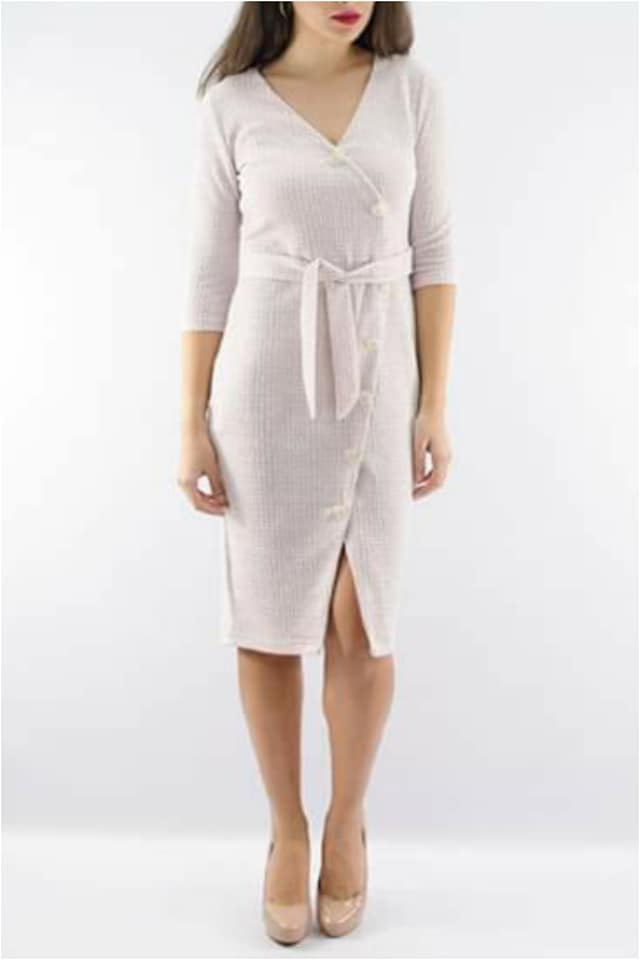 Vestido mujer jacquard rosa