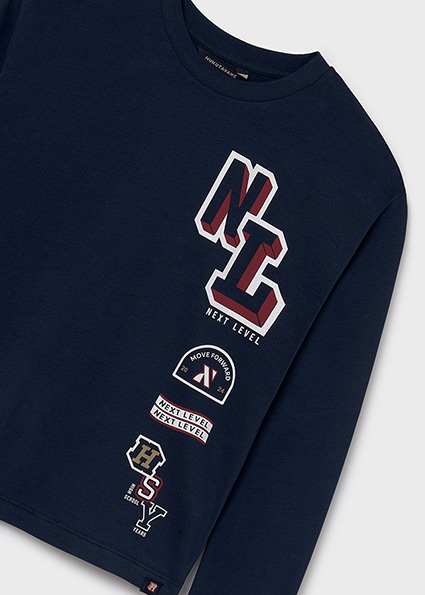 camiseta niño mayoral manga larga modelo 7078 talla 10 y 14 años