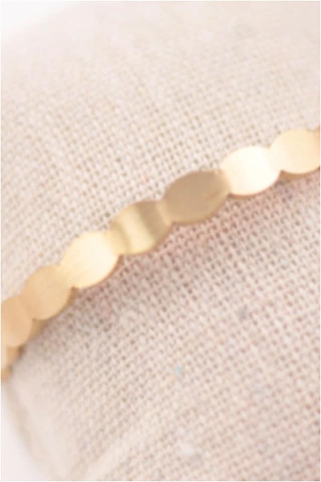 BRAZALETE MUJER ACERO DORADO CON OVALES