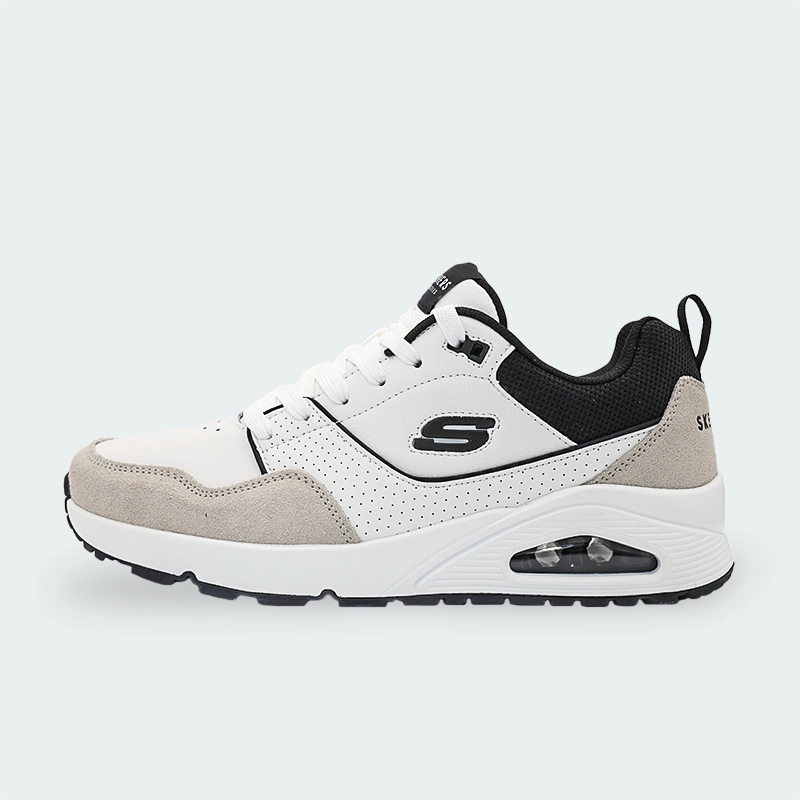 Tenis Skechers Uno-Retro One White-Black Hombre K06290