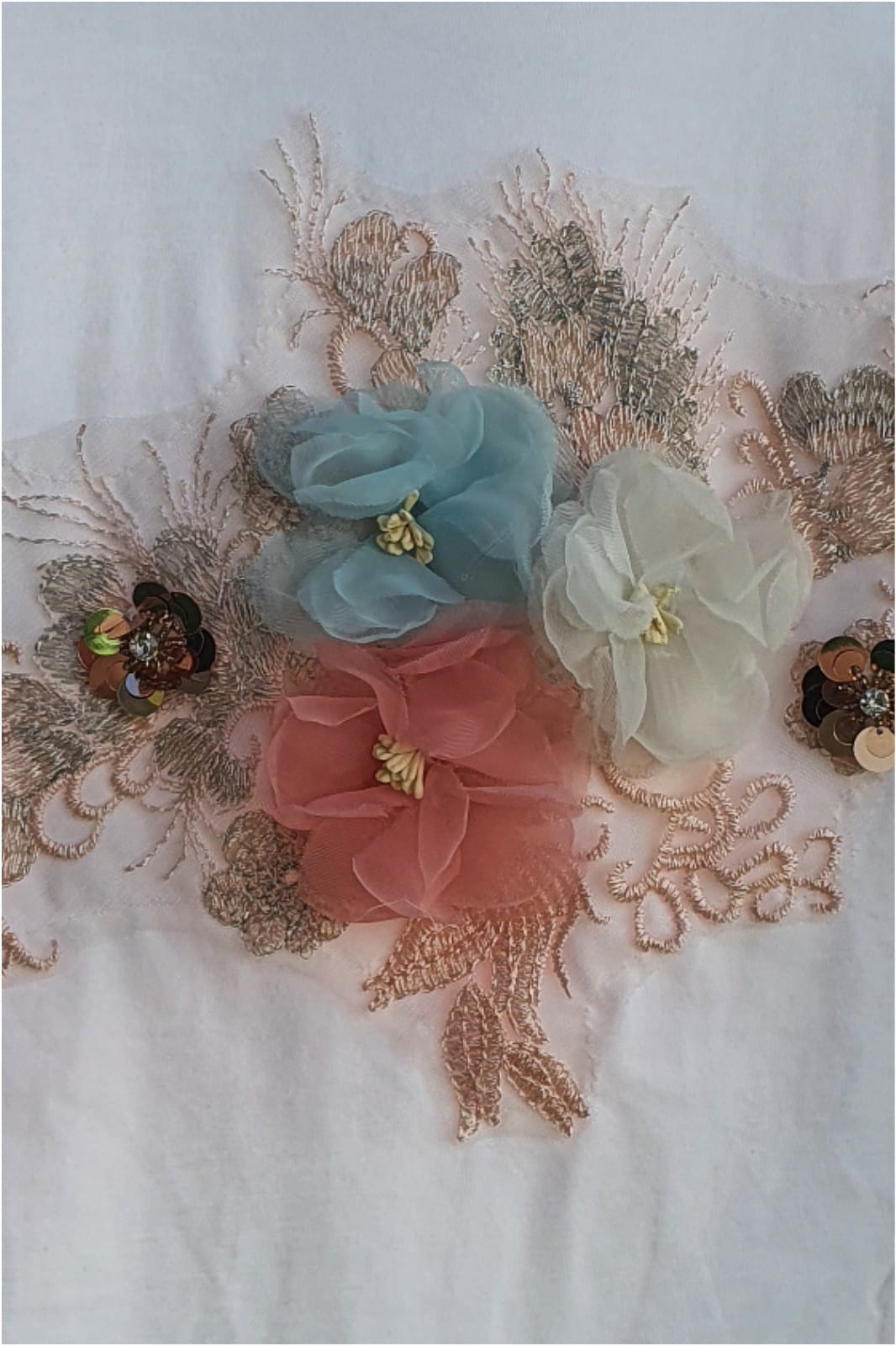 Camiseta mujer flores 3D