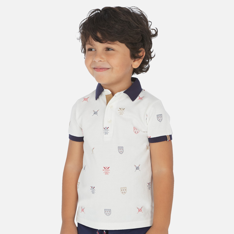 Polo manga corta bicolor niño MODELO 3152 TALLA 2 AÑOS