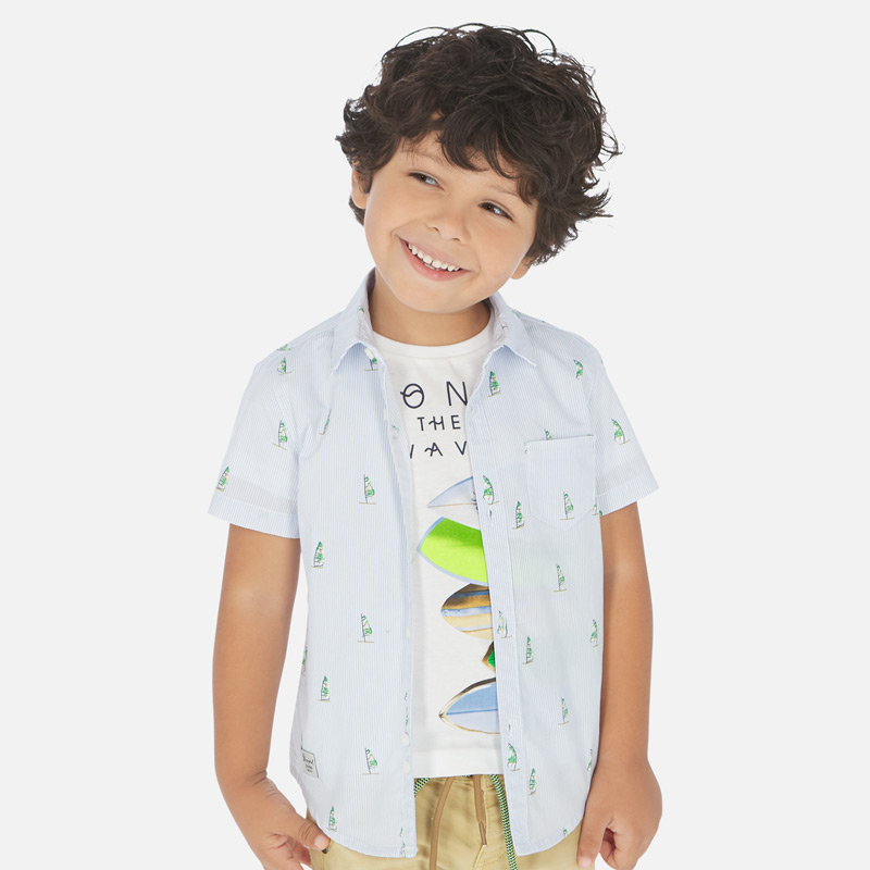 Camisa manga corta estampada niño MODELO 3166 TALLA 7 Y 8 AÑOS