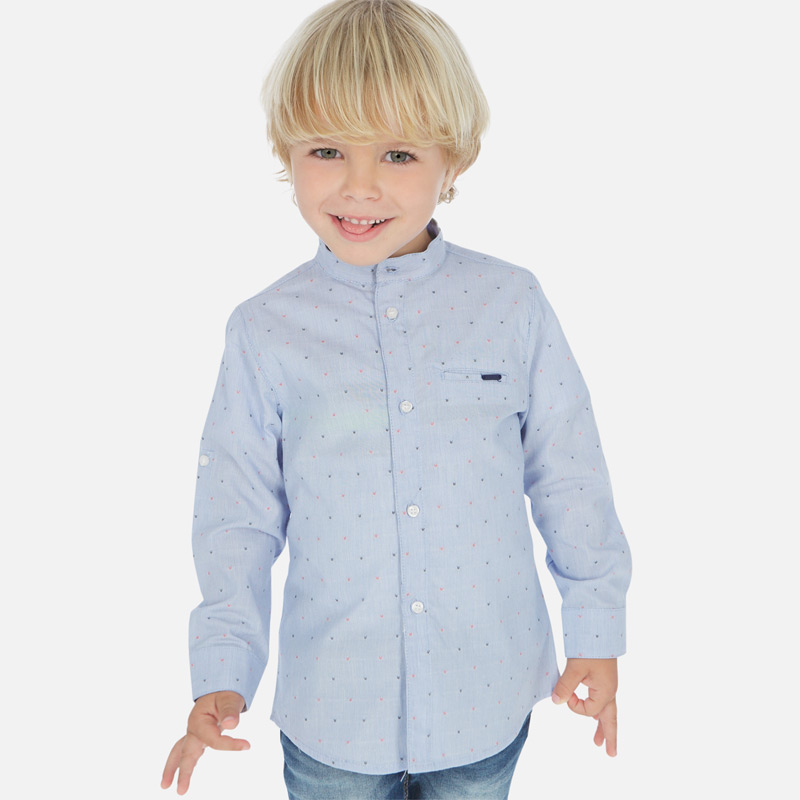 Camisa manga larga cuello mao niño MODELO 3174 TALLA  5   AÑOS