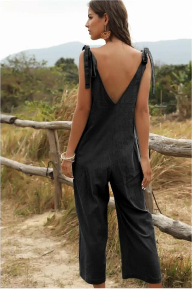 Mono mujer tirantes con pernera ancha