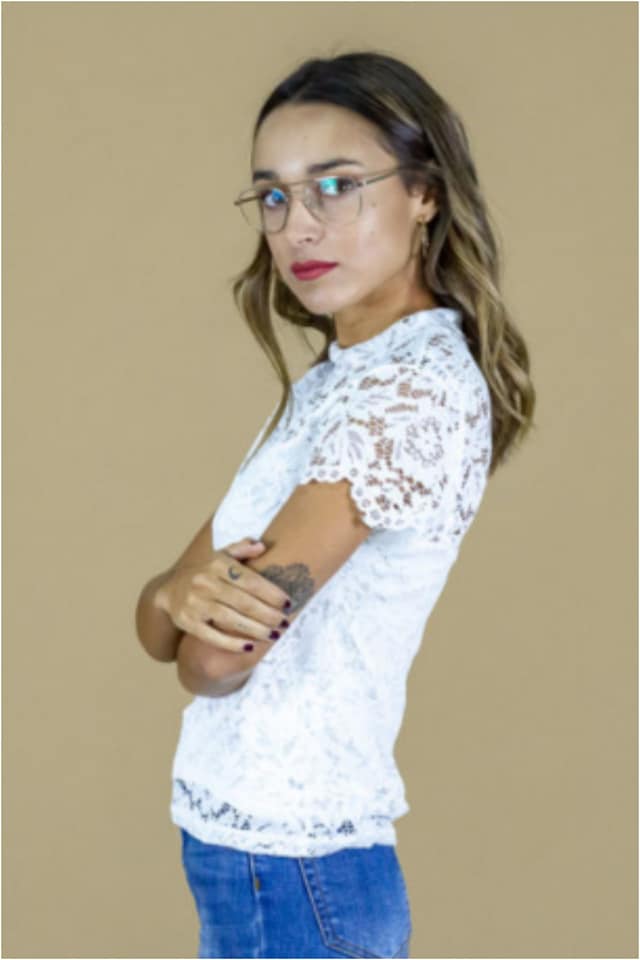 Top mujer encaje con camiseta