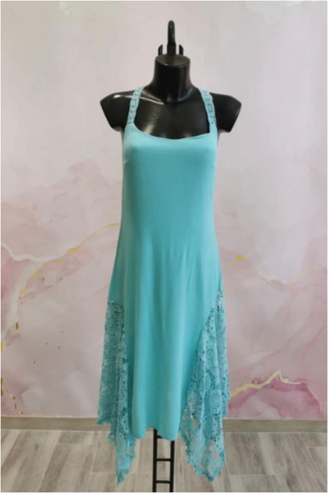 Vestido mujer con encaje y pasamanería - Imagen 5