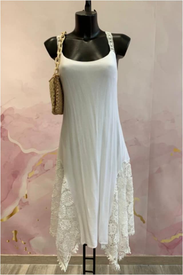 Vestido mujer con encaje y pasamanería - Imagen 4