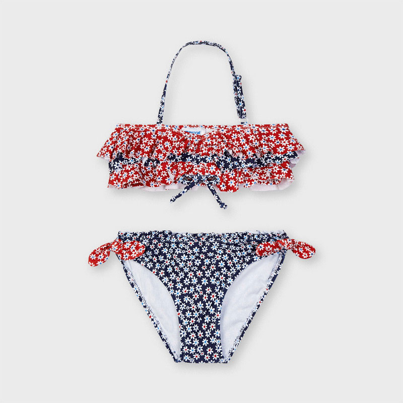 Bikini niña mayoral combinado estampado modelo 3742 talla 2  y 6 años