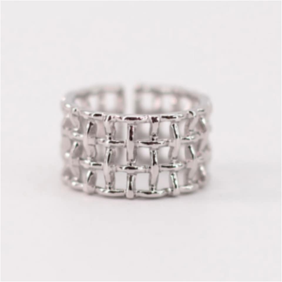 ANILLO MUJER ACERO COLMENA