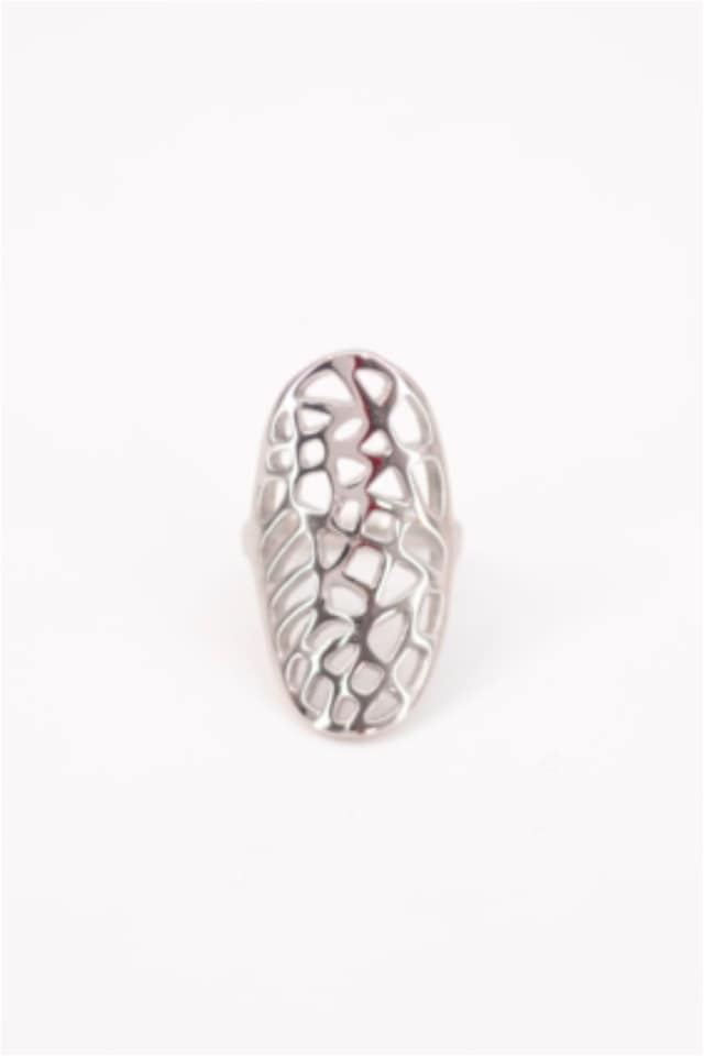 ANILLO MUJER ACERO ABSTRACTO - Imagen 3