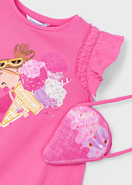 vestido niña + bolsito de mayoral modelo 3940