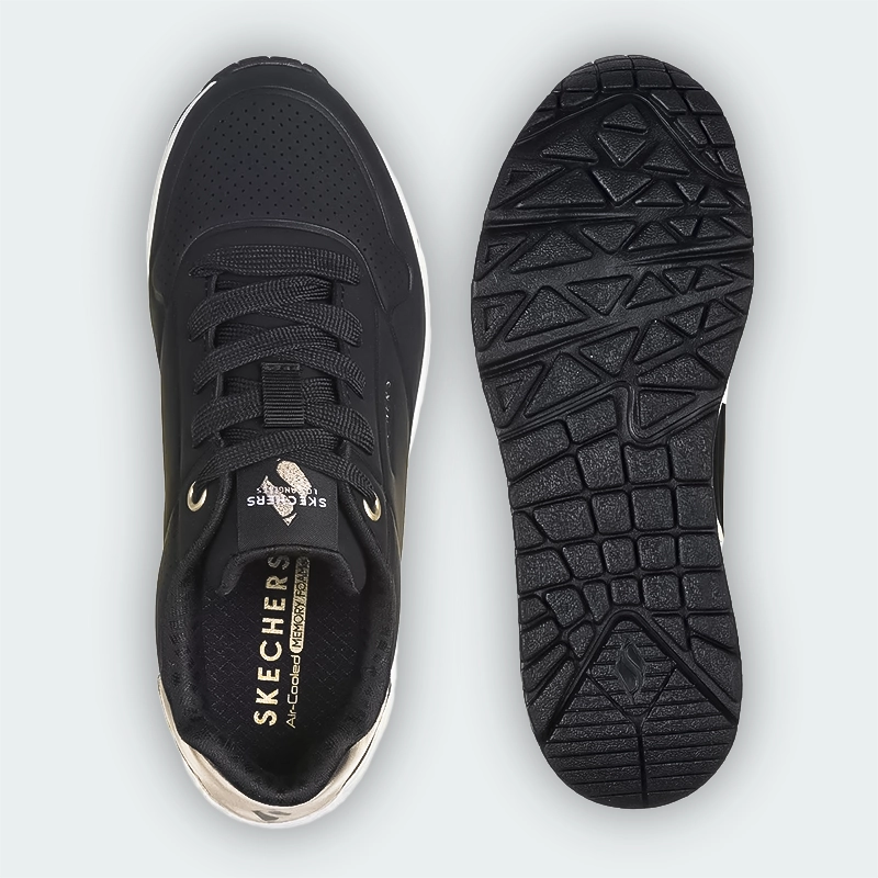 Tenis Skechers Uno Gen1 Negro Niña K06273 - Imagen 4