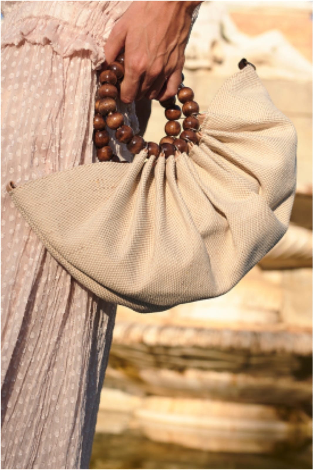 Bolso mujer de mano rafia