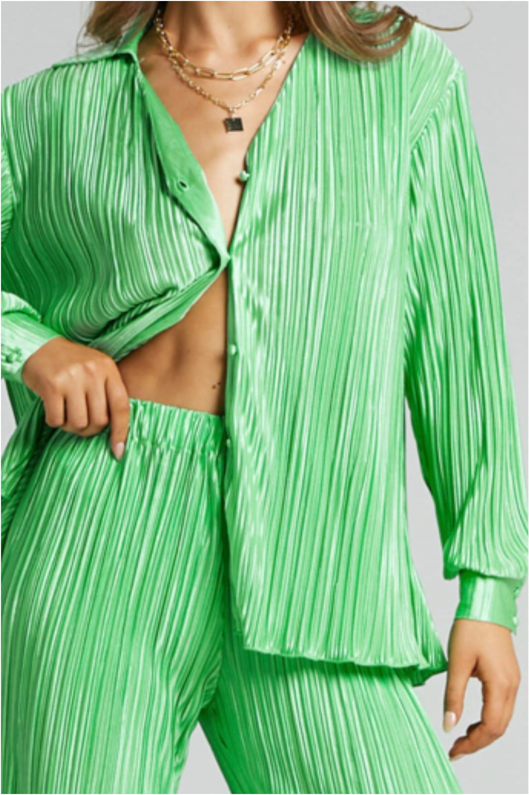 Conjunto mujer 2 piezas plisado