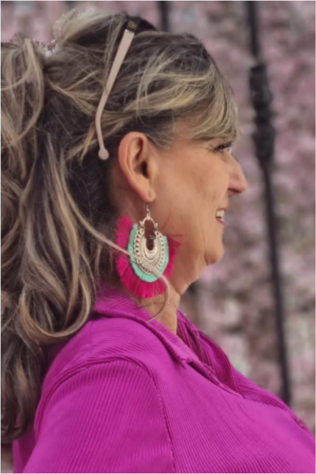 Pendientes mujer flecos colores