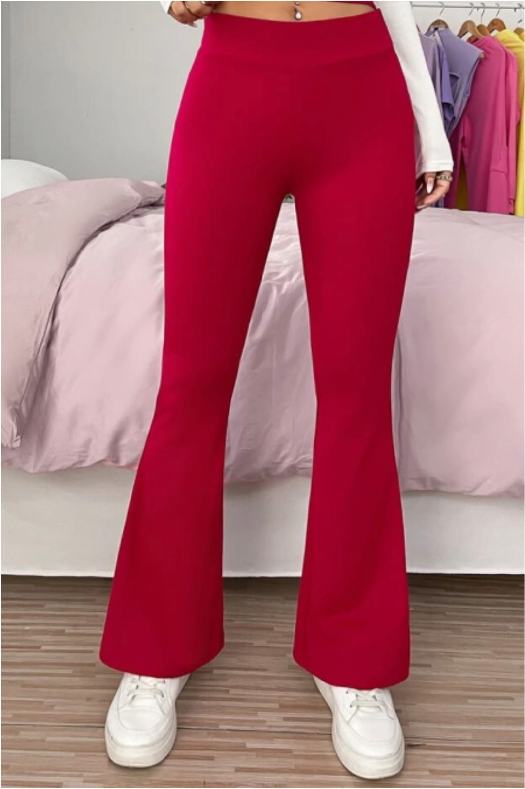 Pantalón mujer bajo campana