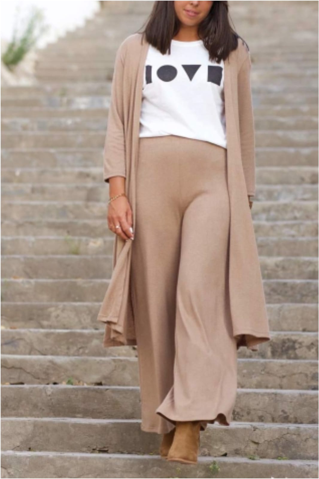 Pantalón mujer punto seda grande