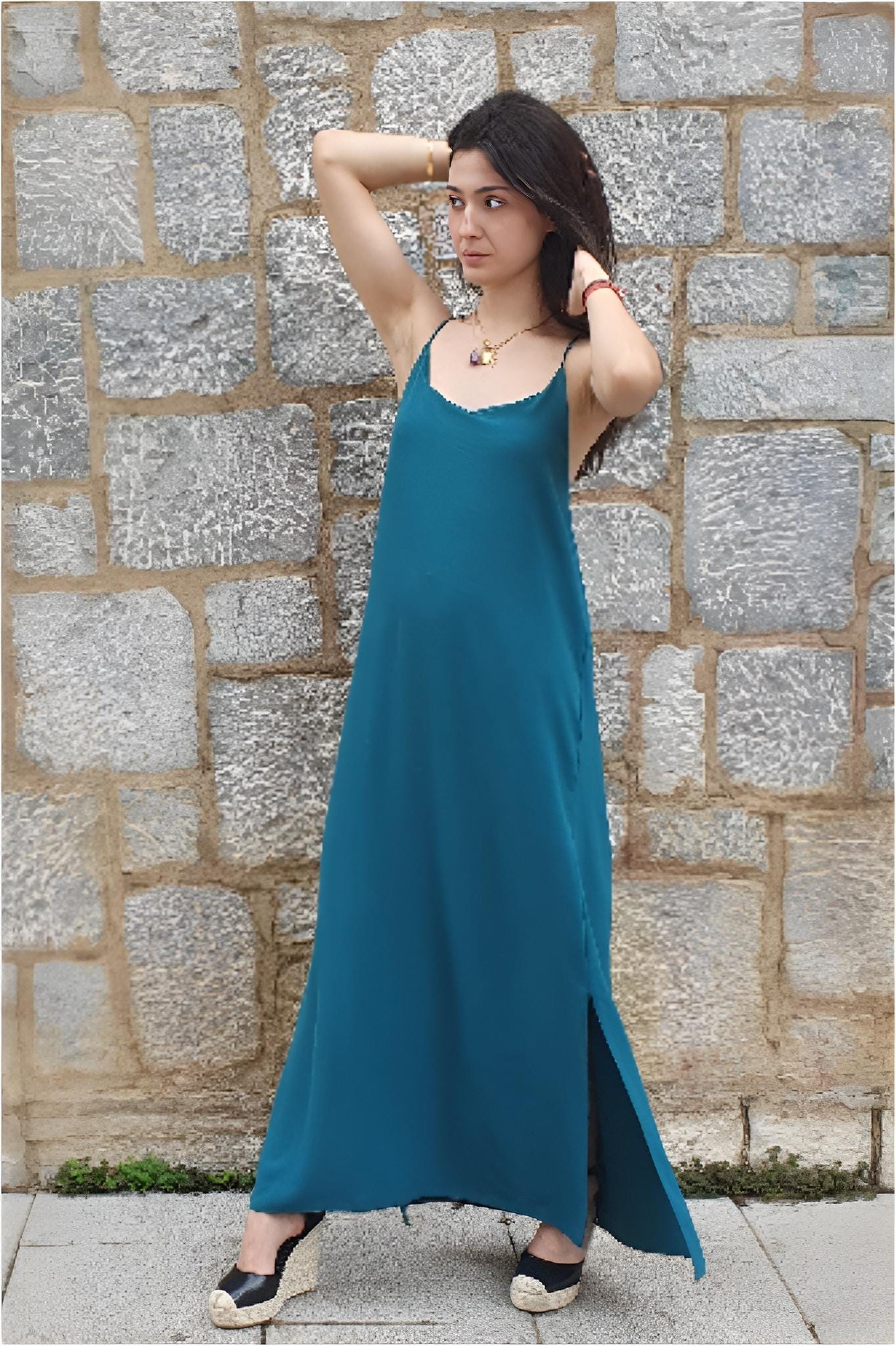 Vestido mujer largo tirantes - Imagen 7