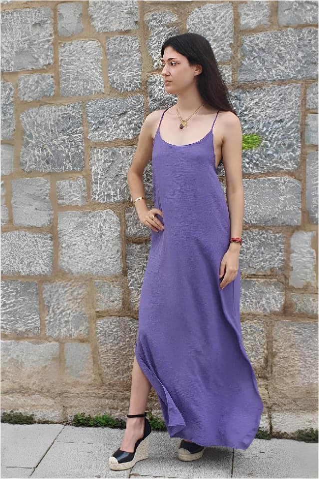 Vestido mujer largo tirantes