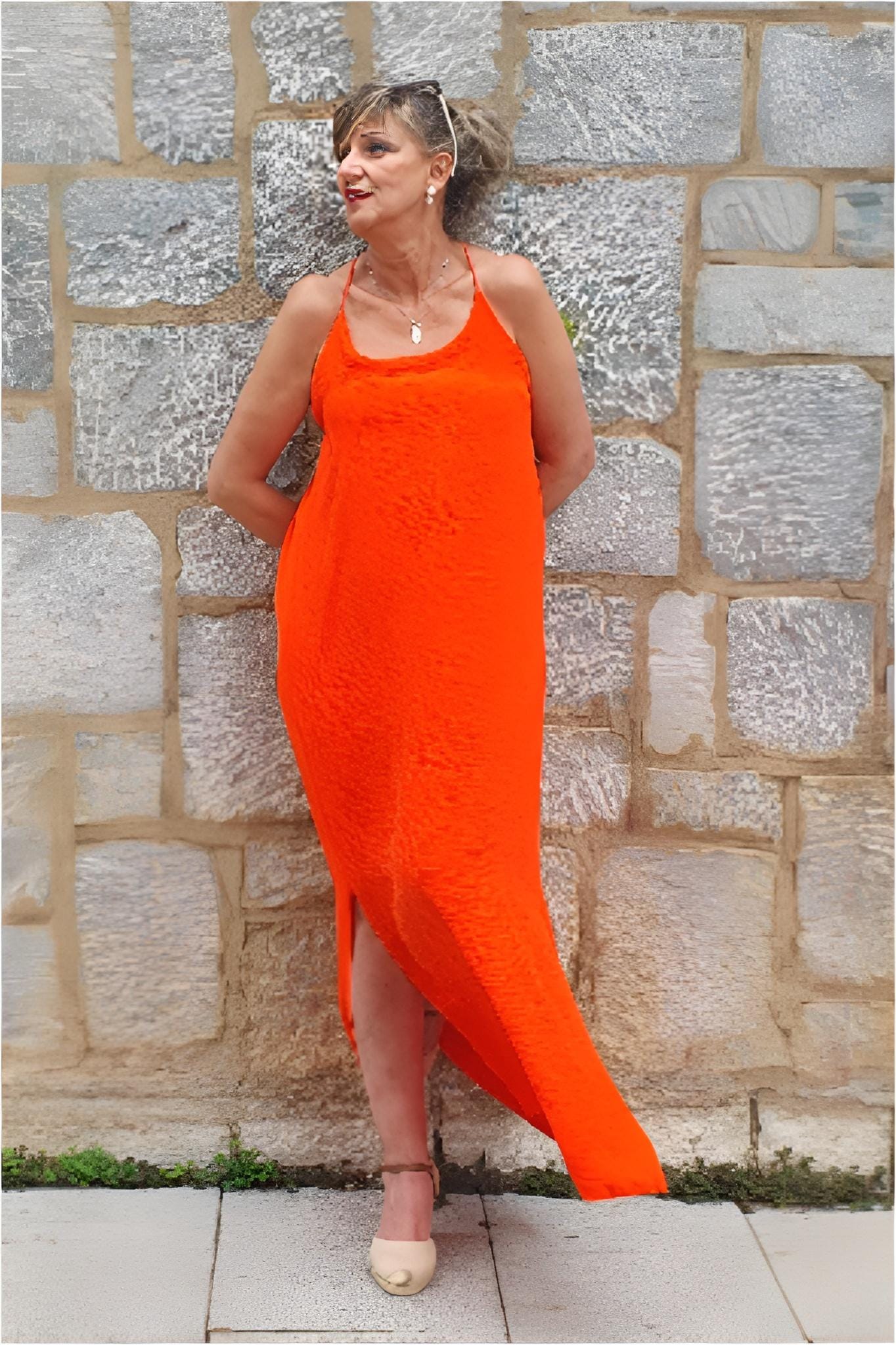 Vestido mujer largo tirantes - Imagen 8