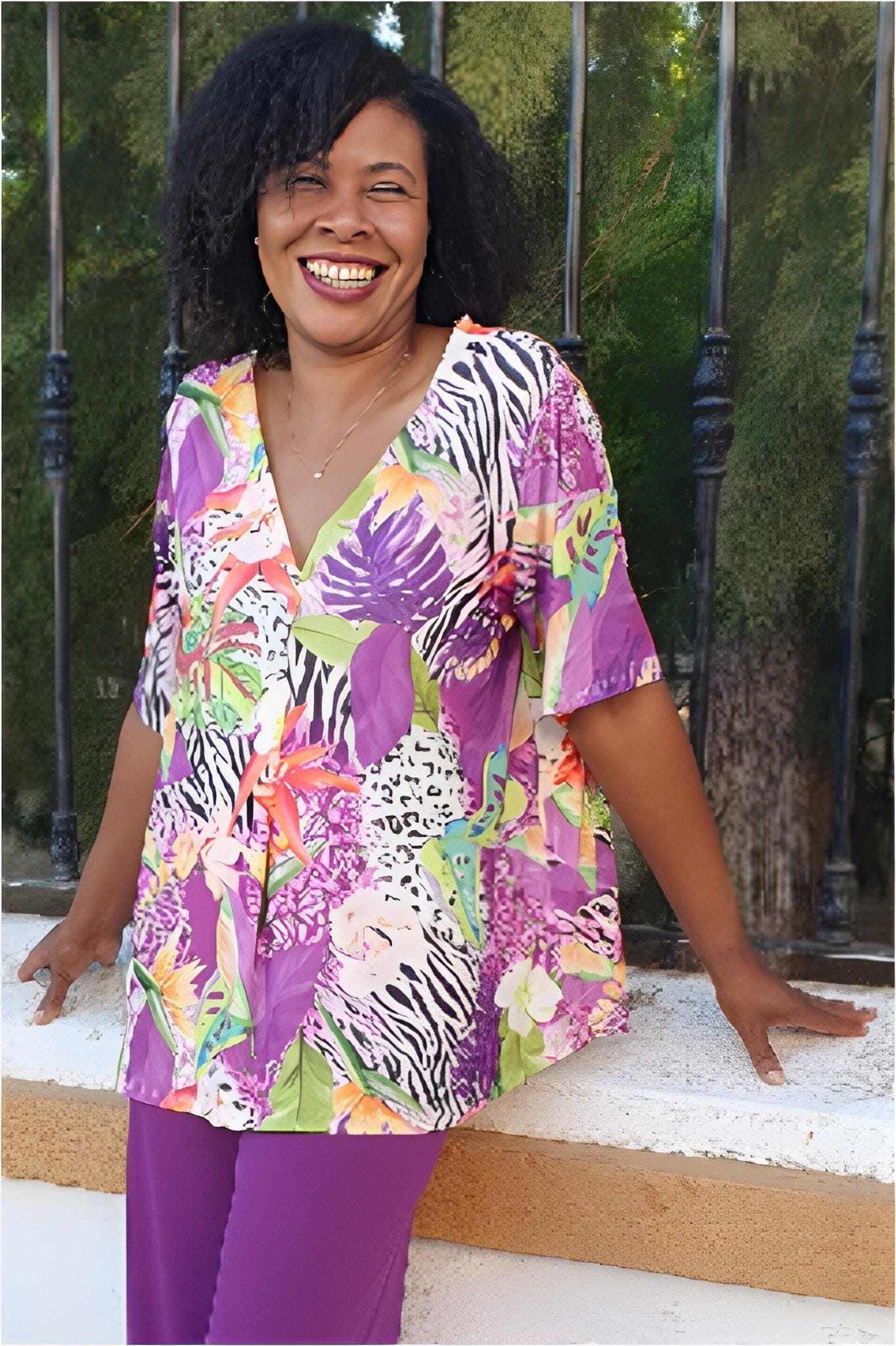 Blusa mujer talla grande punto frío