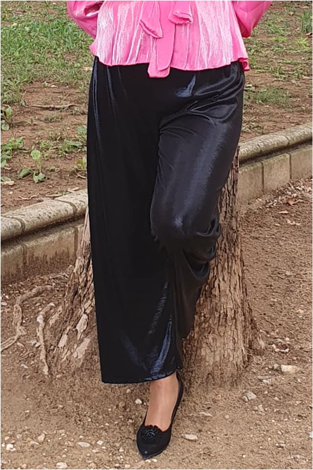 Pantalón mujer talla grande con brillo