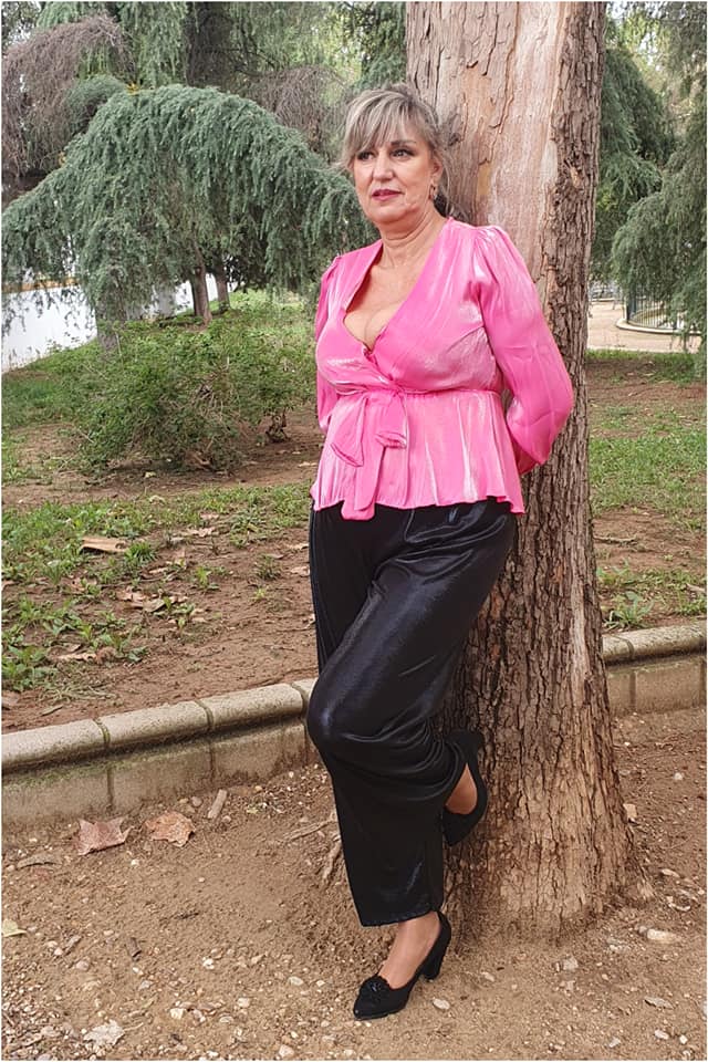 Blusa mujer cruzada con brillo