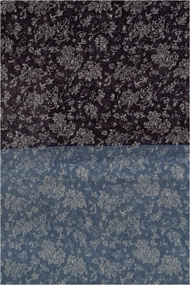 Pashmina estampada duo negro azul celeste