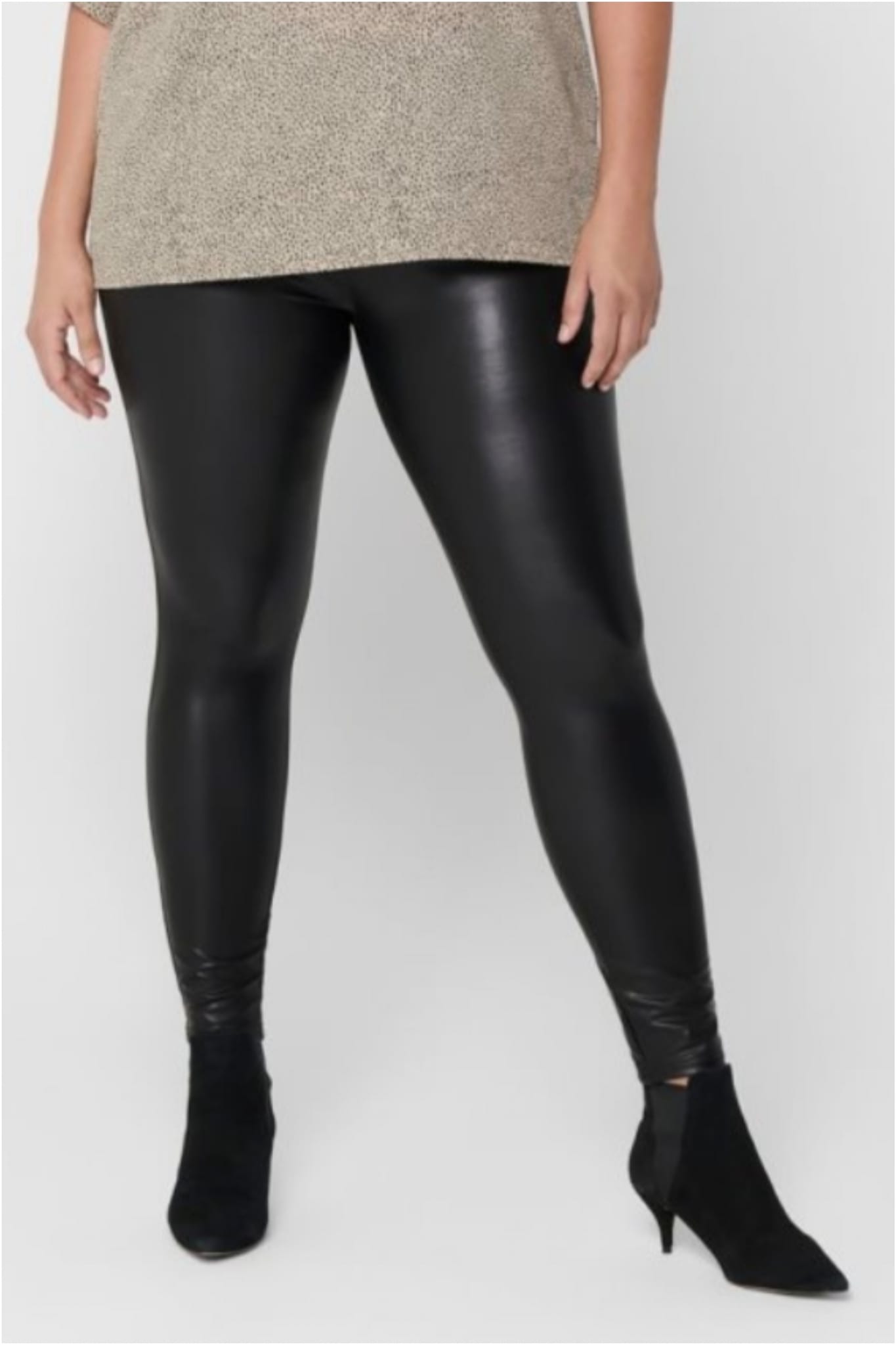 Mallas mujer símil piel talla grande - Imagen 4