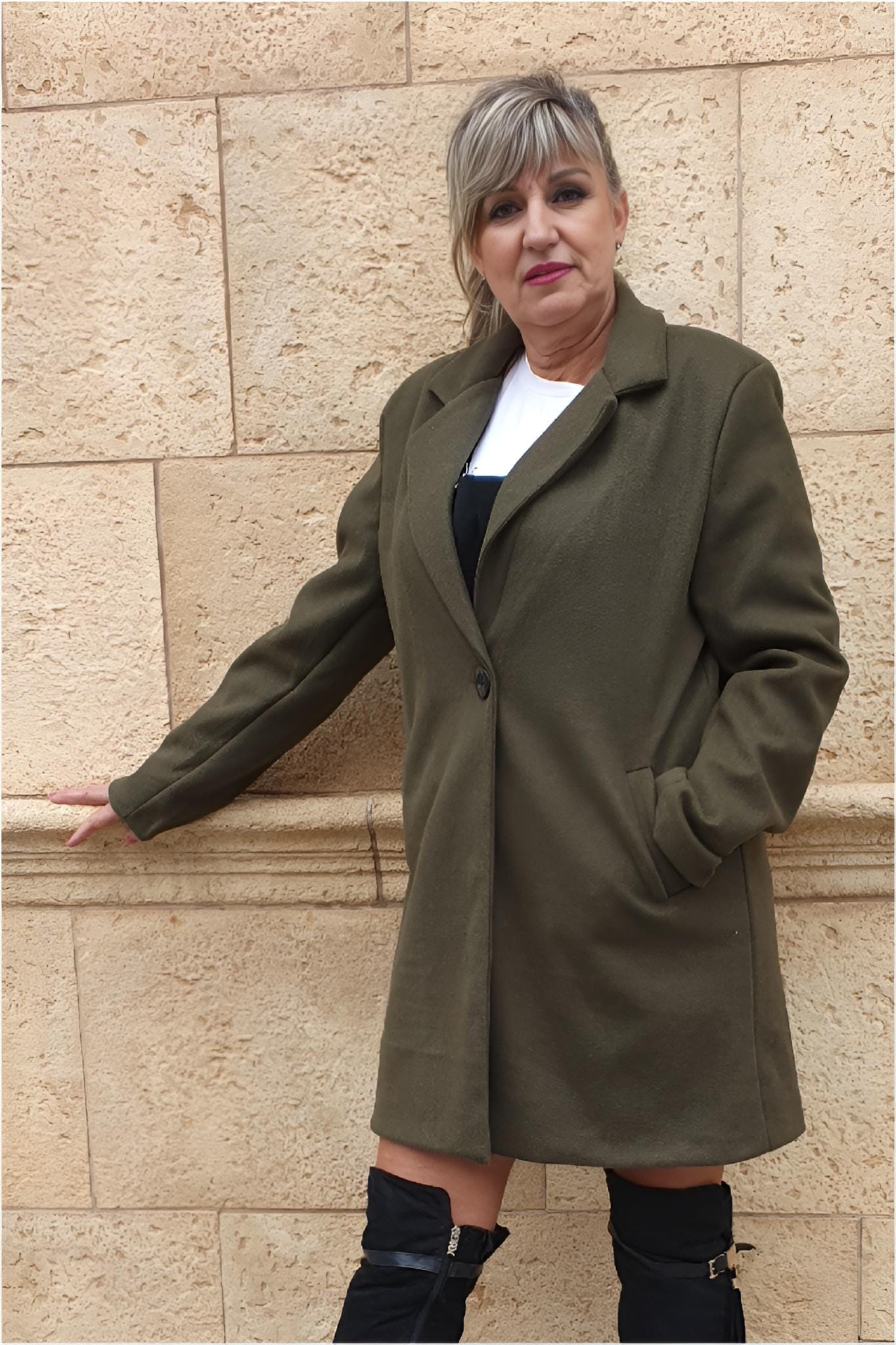 Abrigo mujer forrado talla grande