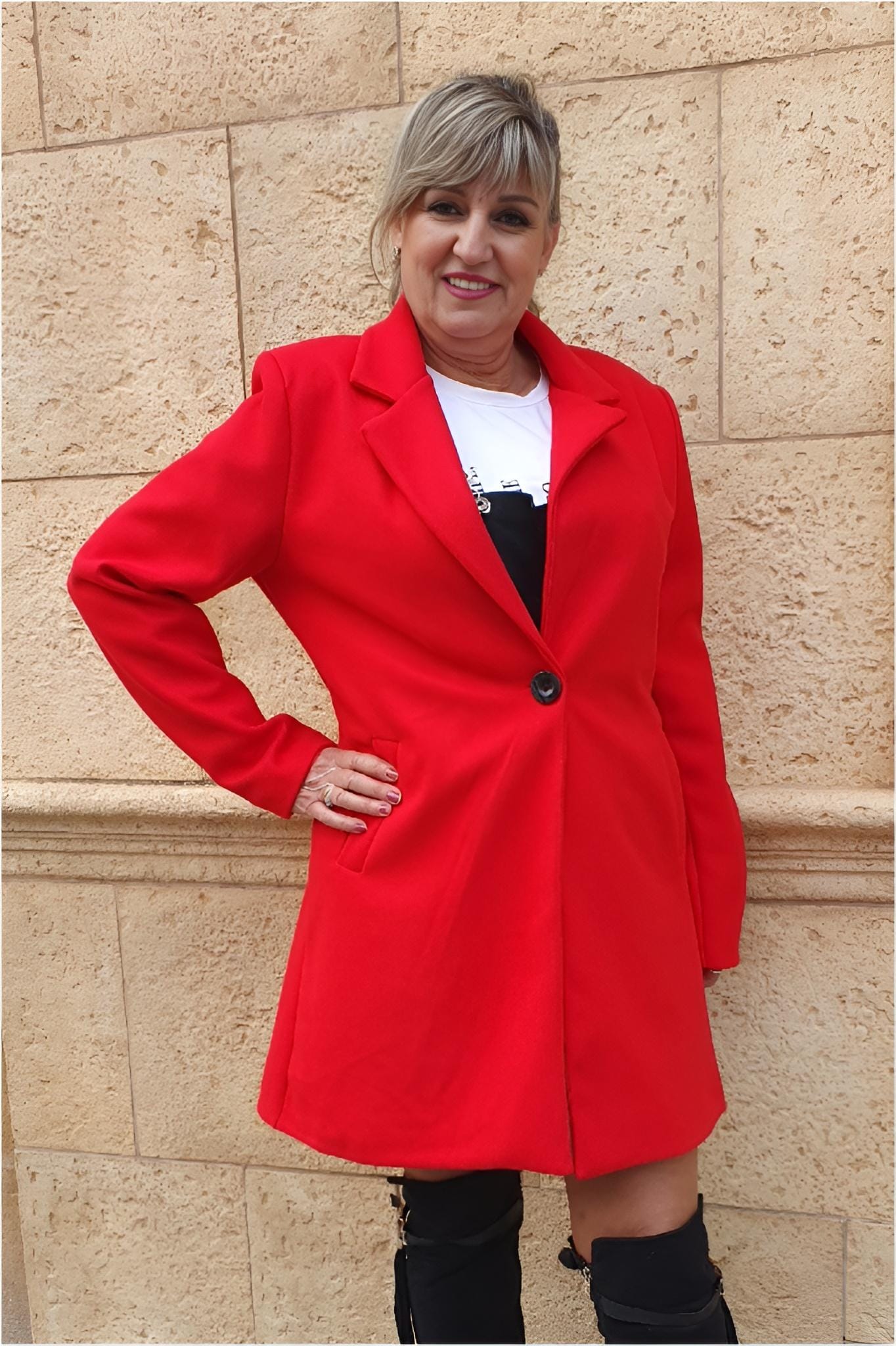 Abrigo mujer forrado talla grande