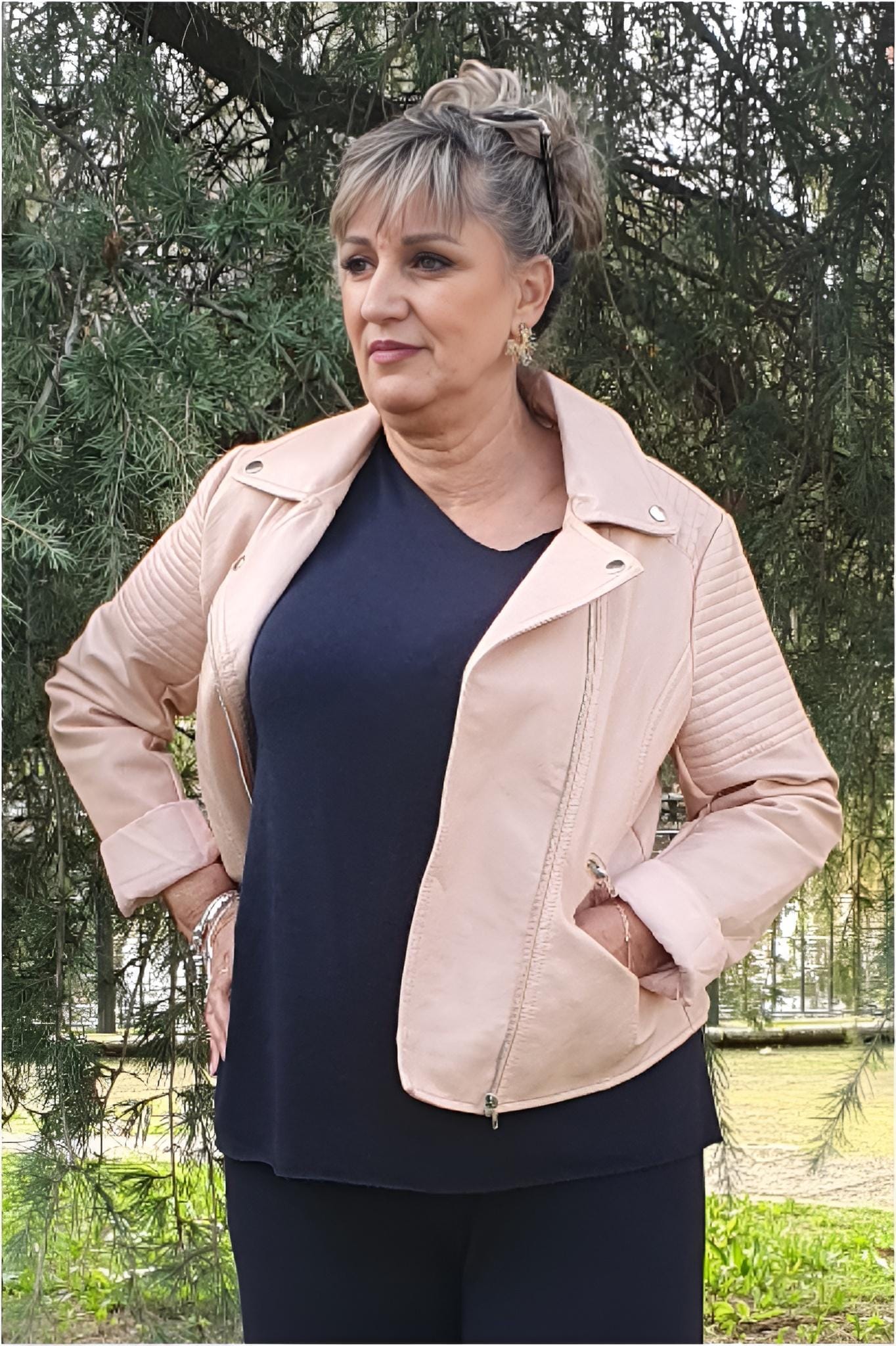 Chaqueta mujer símil piel