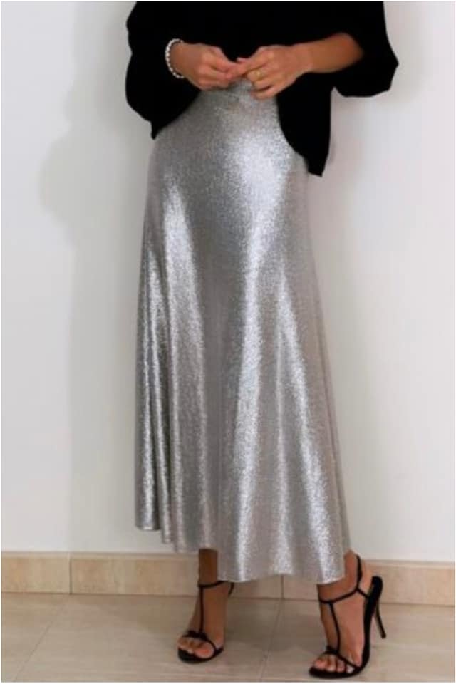 Falda mujer larga satén