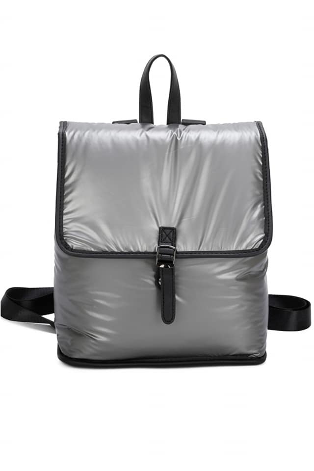 Mochila mujer acolchada brillo - Imagen 5