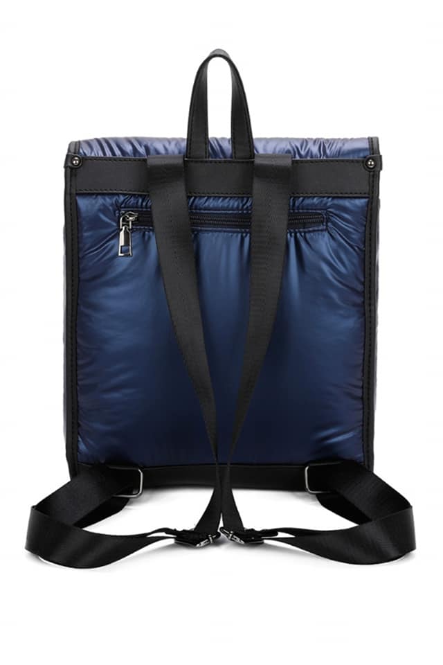 Mochila mujer acolchada brillo