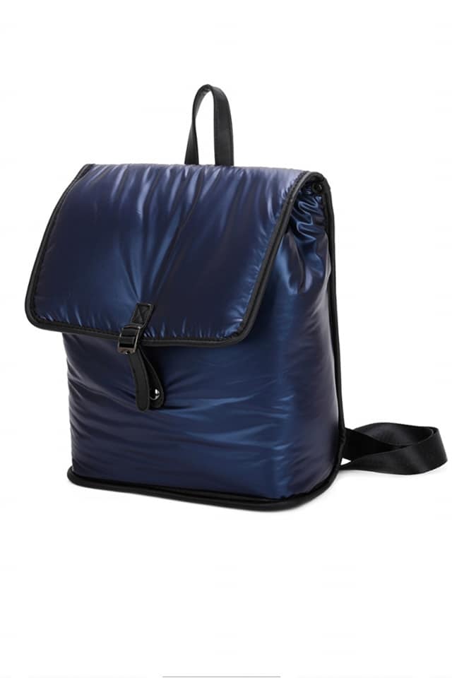 Mochila mujer acolchada brillo