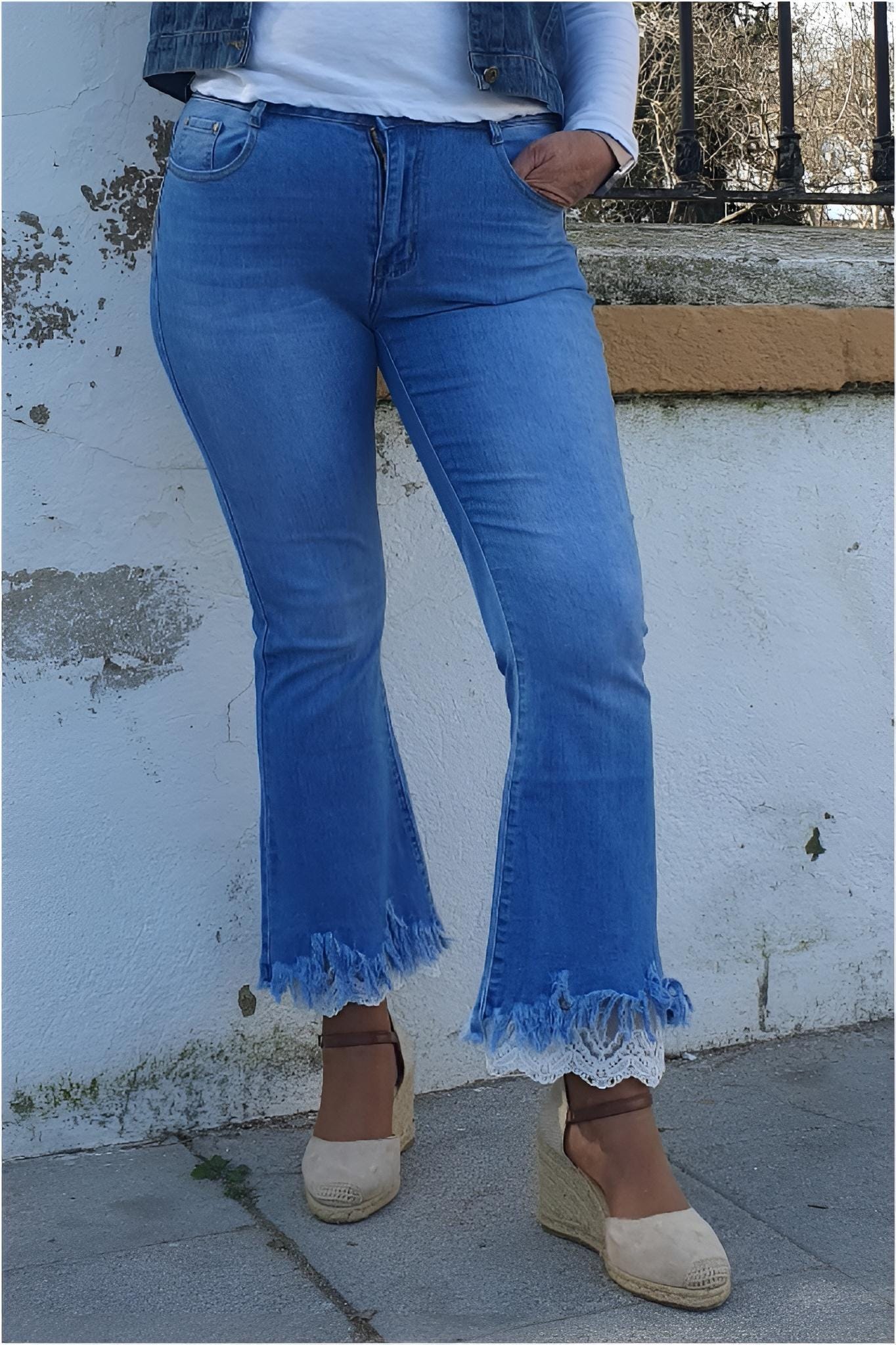 Pantalón mujer vaquero tobillero