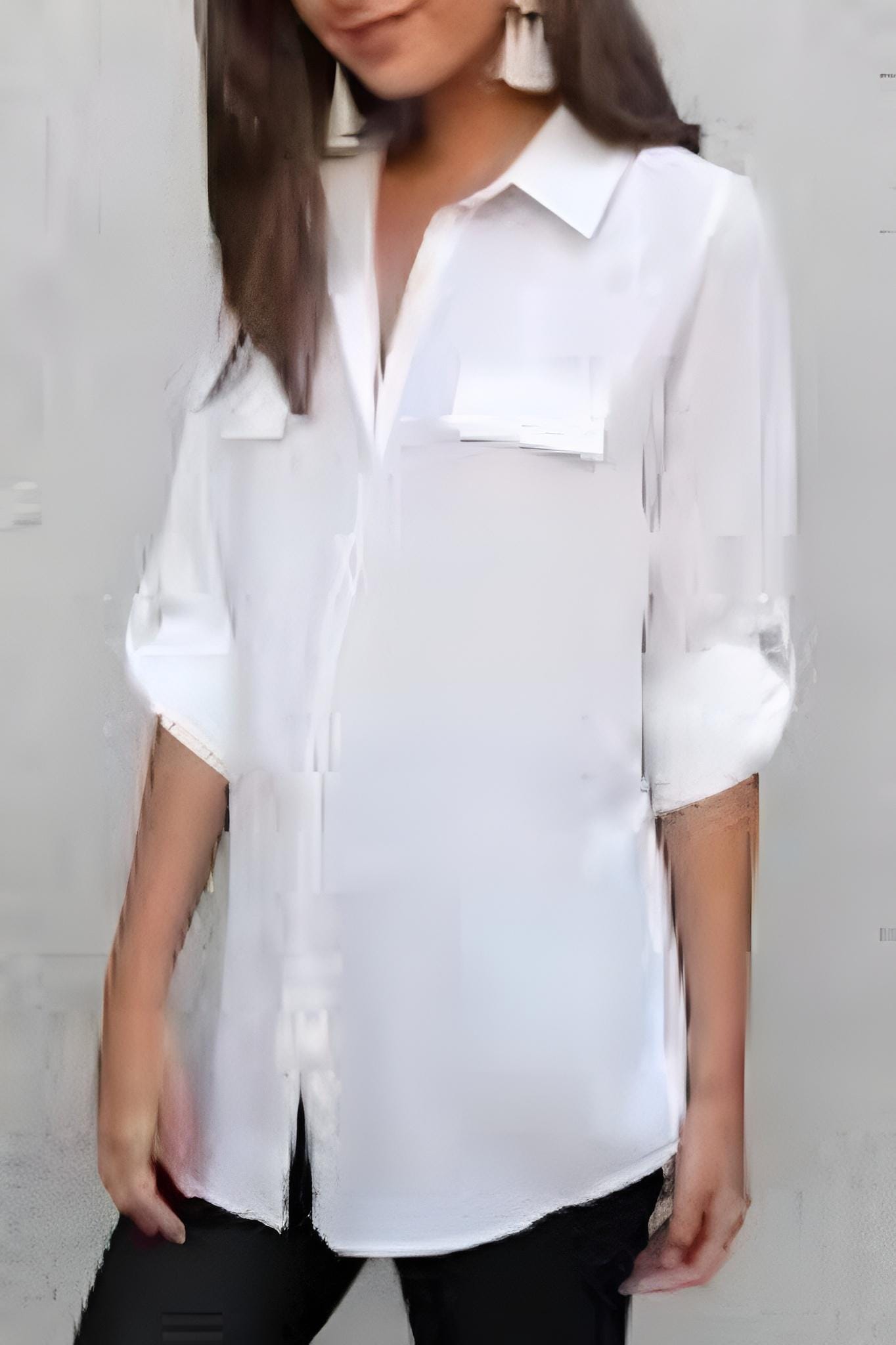 Camisa blanca mujer viscosa