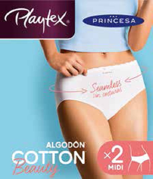 ALGODON BEAUTY APP04AK BRAGA ALTA x2 TALLA S color blanco