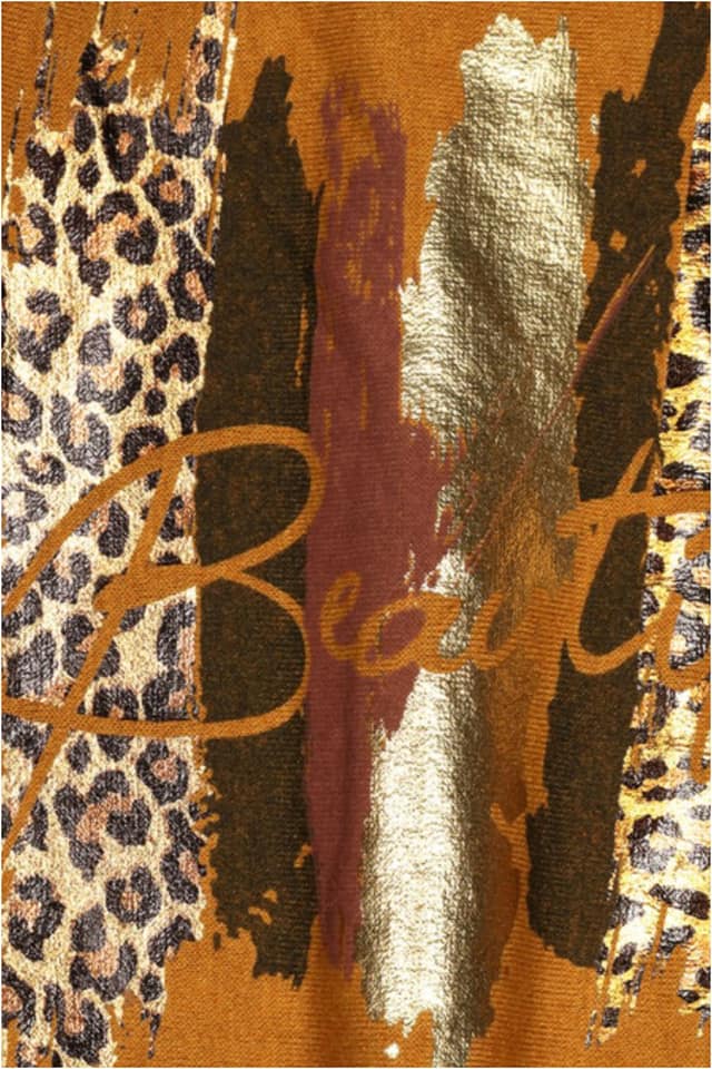 Jersey mujer punto con detalle animal print