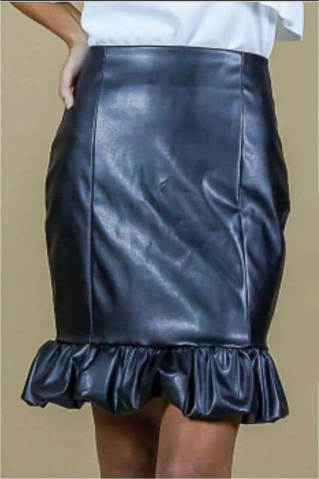 Falda mujer corta volante