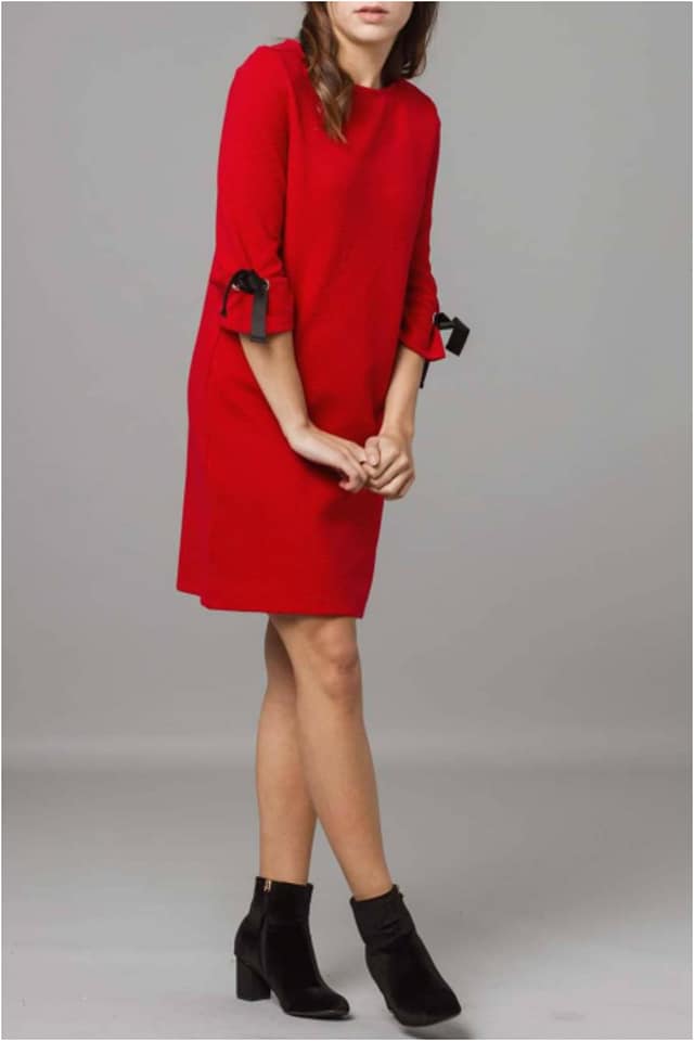 Vestido mujer manga tres cuartos